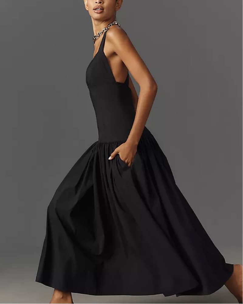 WWW Dropwaist Black Midi - Image 2