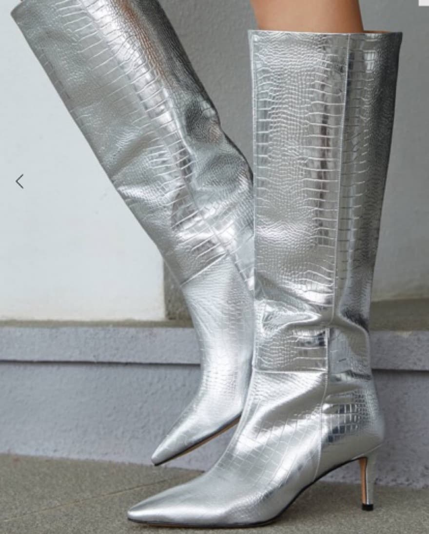 Aqua Indiala Snake Print Pointed Boot - Image 2