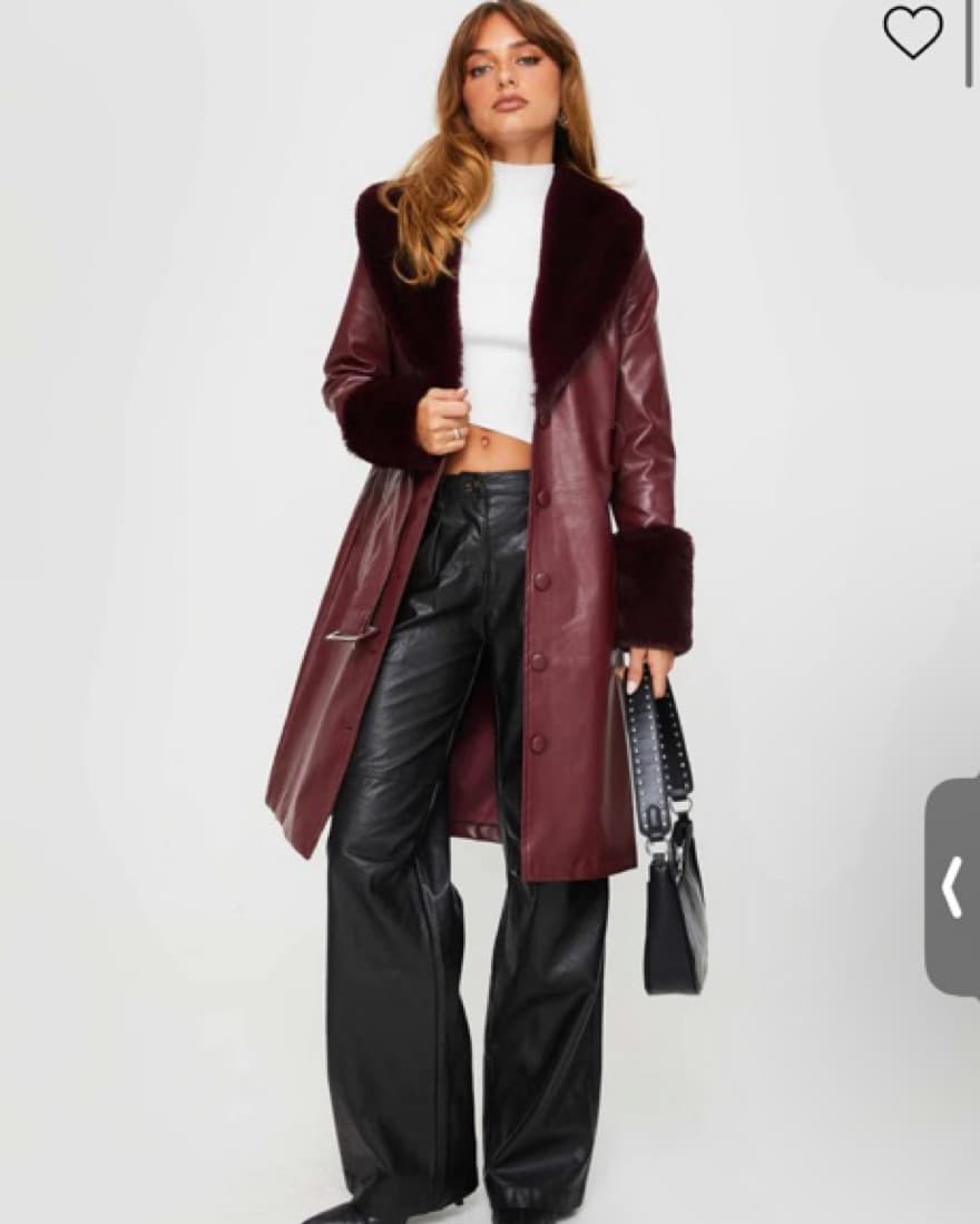 Princesspolly faux Leather Coat  - Image 2