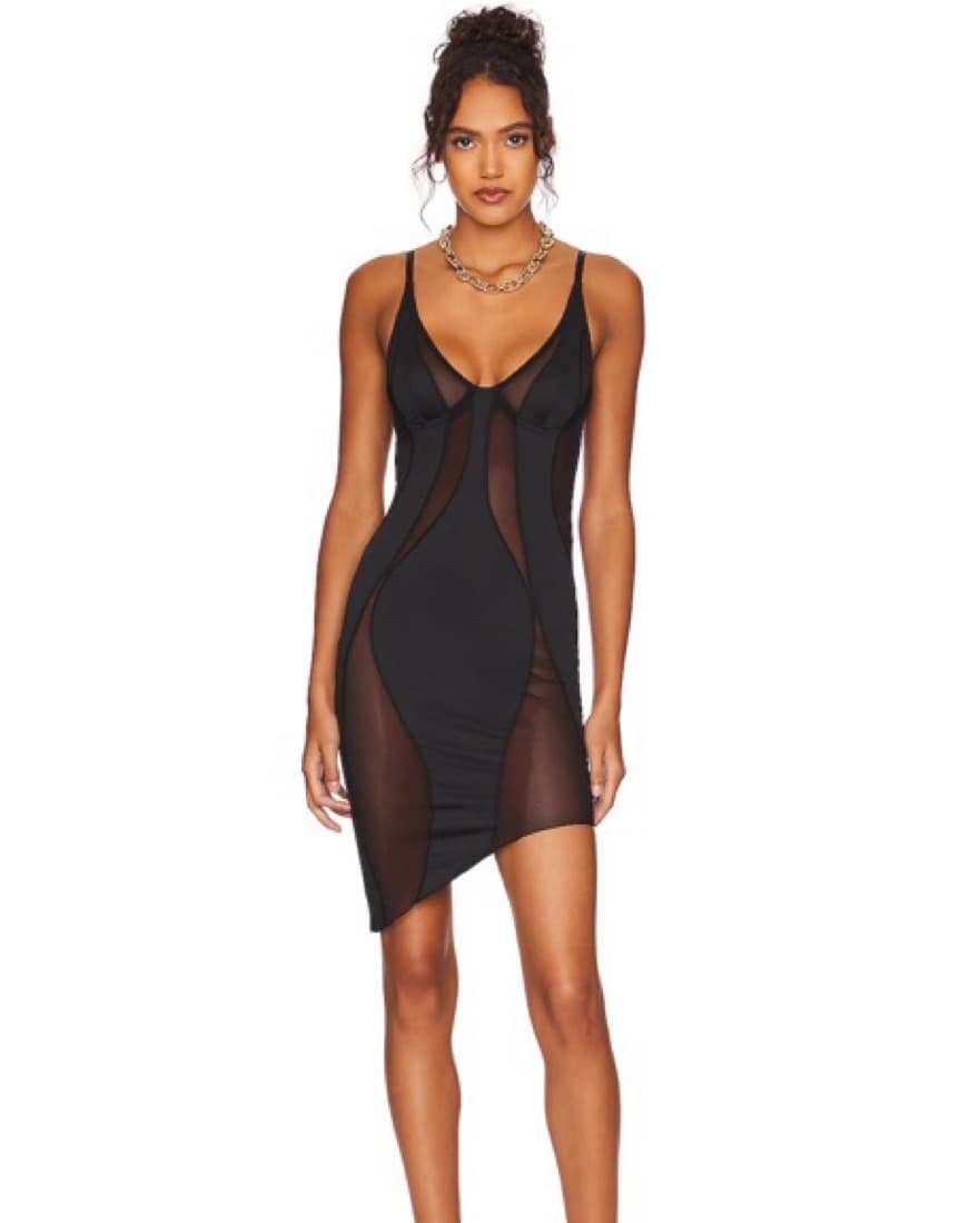 OW Collection Swirl Mini Dress - Image 1