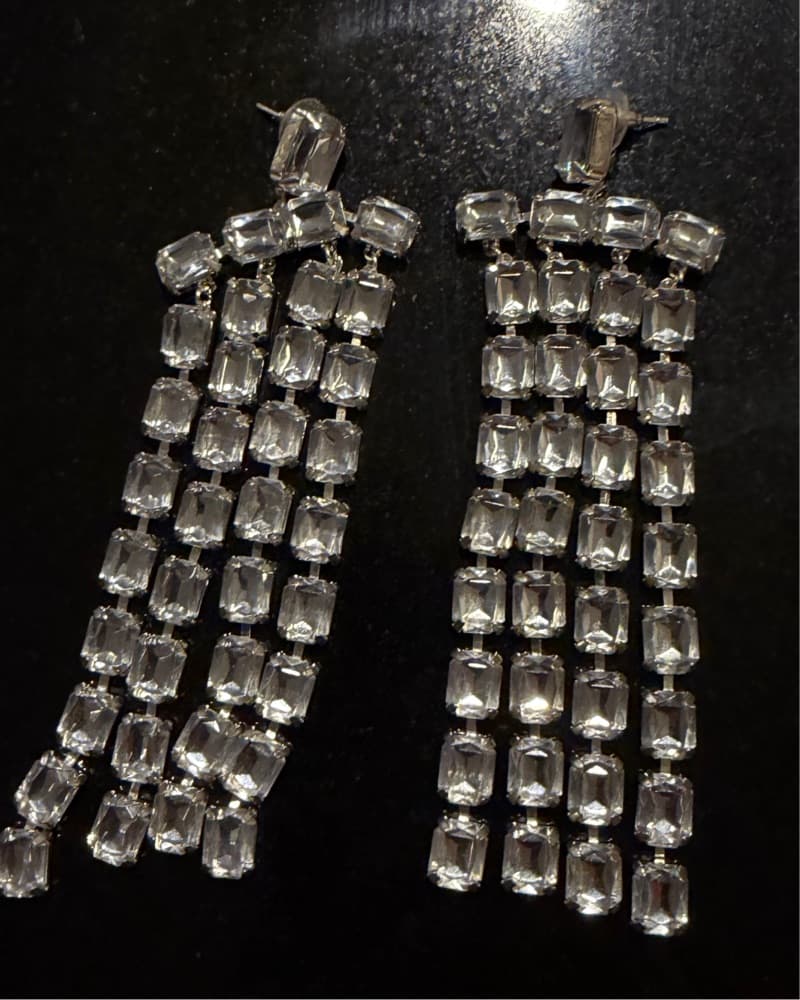 Crystal Earrings Statement  - Image 1
