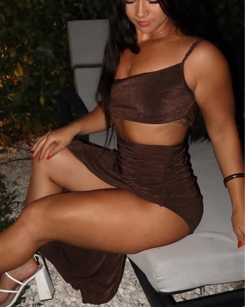 Asymmetrical Brown One Shoulder Dress - Image 1