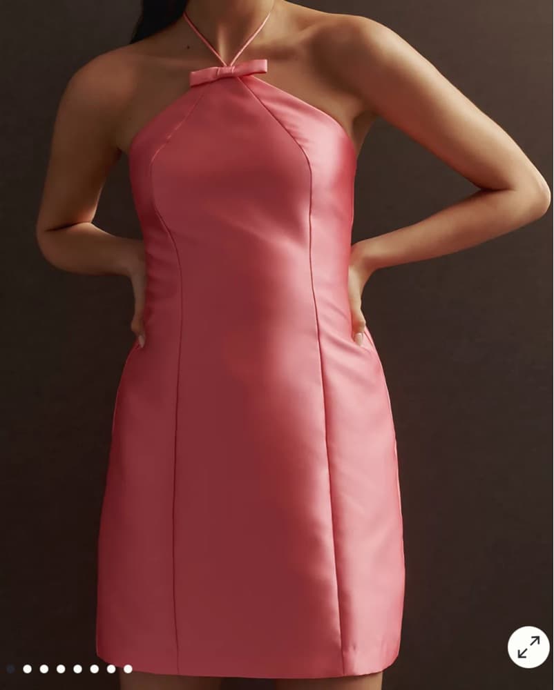 Pink Hutch Bow Halter Slim Mini Dress - Image 6