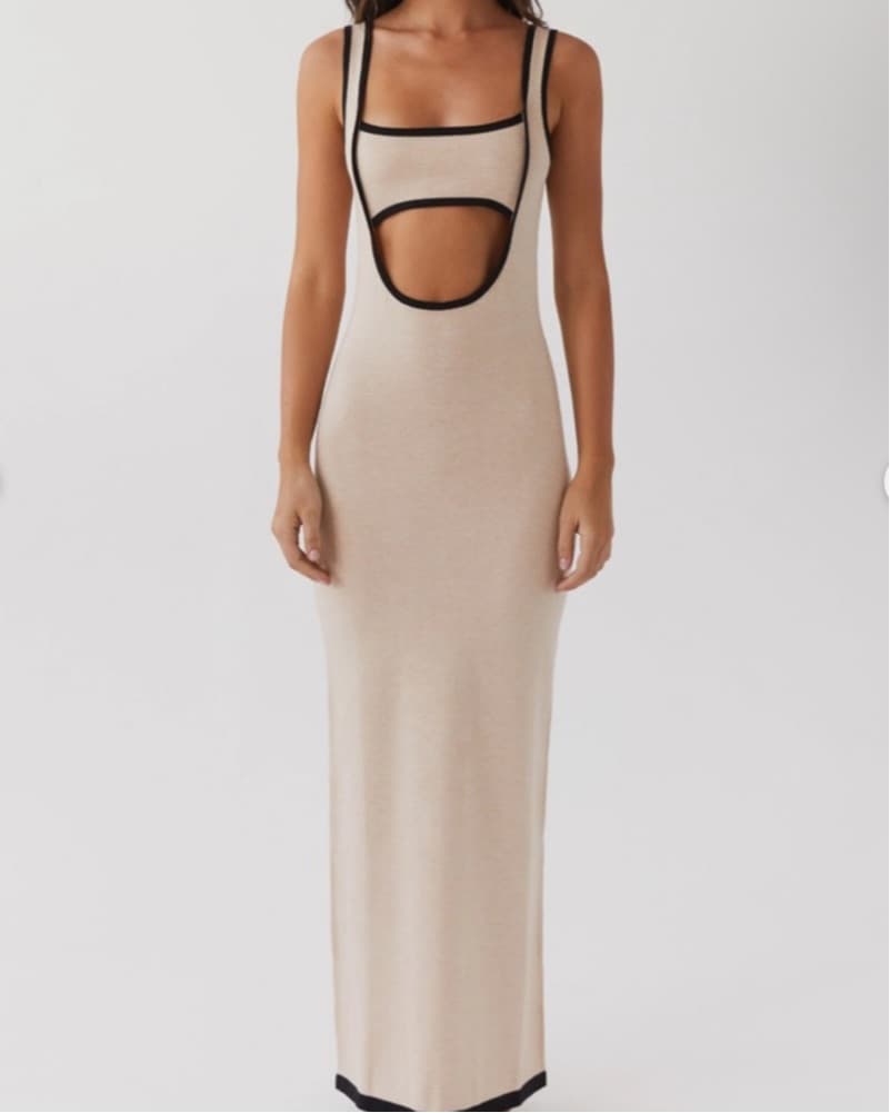 Peppermayo Knit Maxi Dress - Tapioca - Image 1