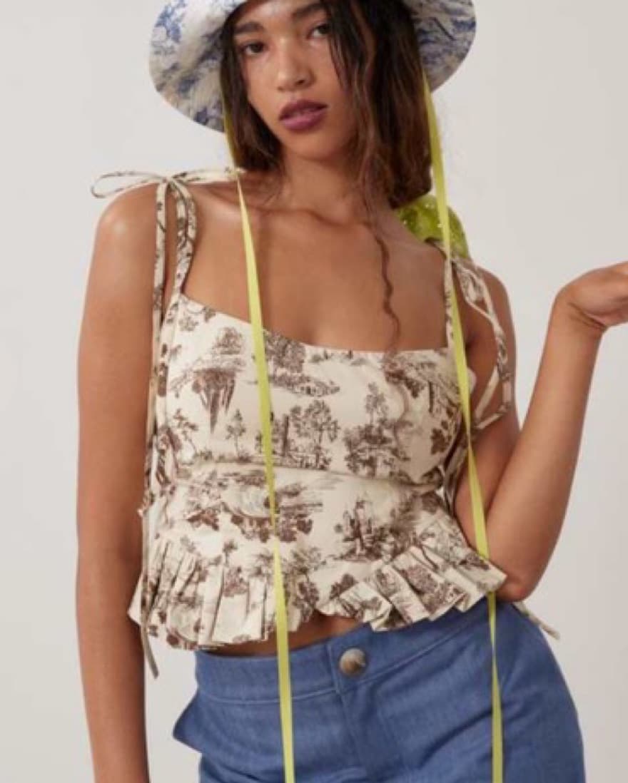 Eliza Faulkner CANDY CORSET BROWN TOILE  - Image 1