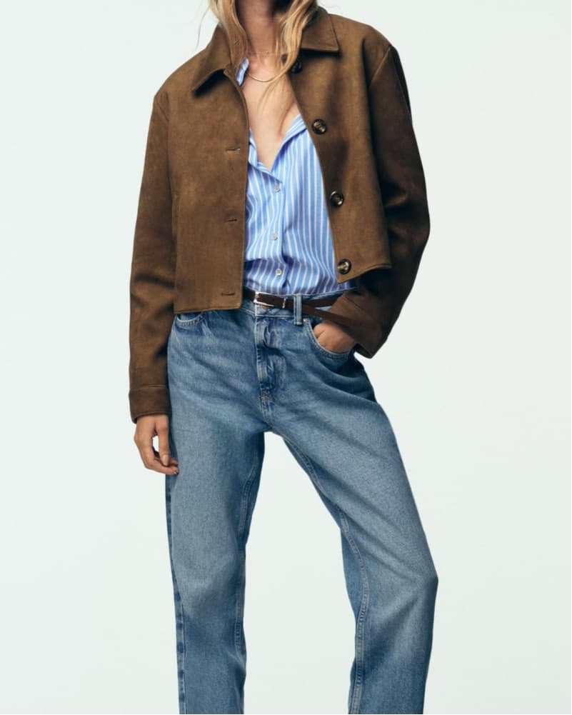 Zara Suede Brown Jacket - Image 3