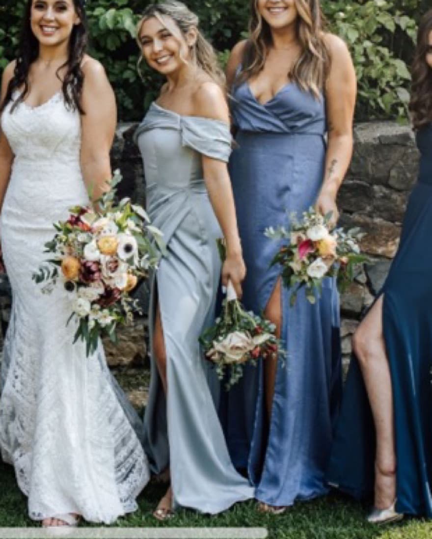 Light Blue Bridesmaid Dress - Image 3