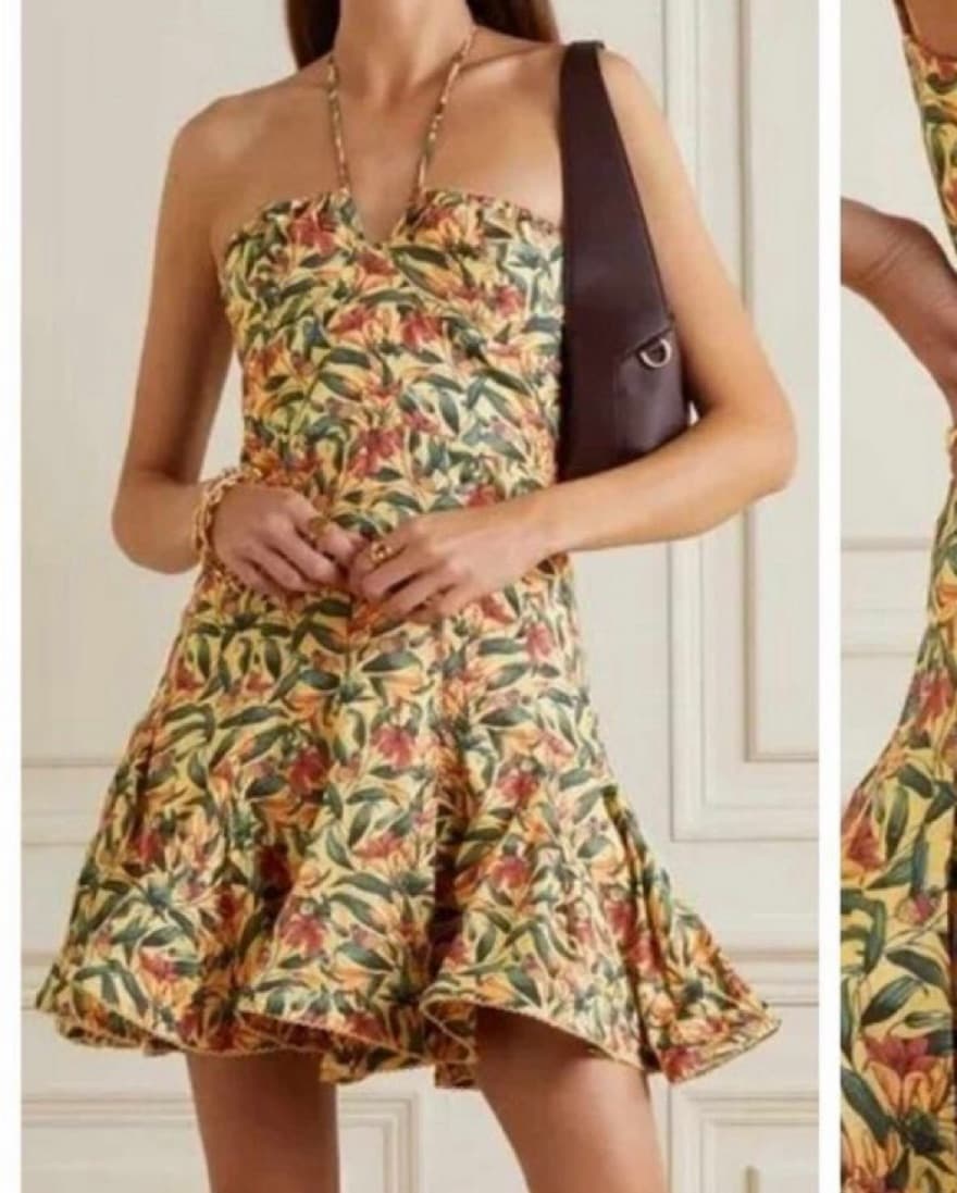 Agua By Agua Bendita Linen Print Dress - Image 3
