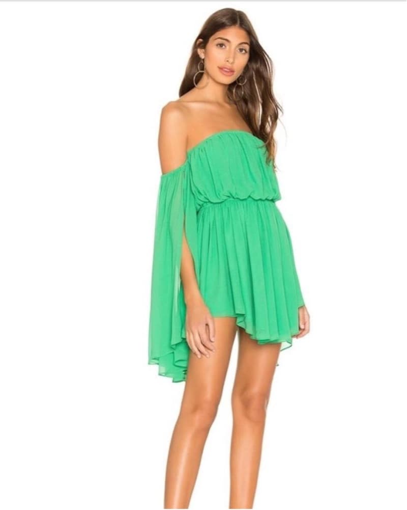 Michael Costello Vibrant Green Dress  - Image 2