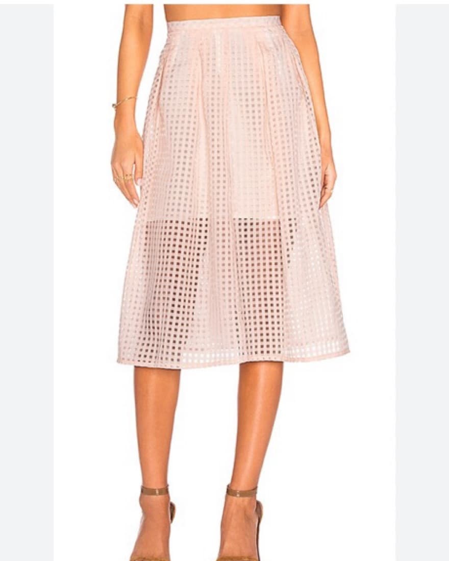 Light Pink Midi Skirt - Image 1