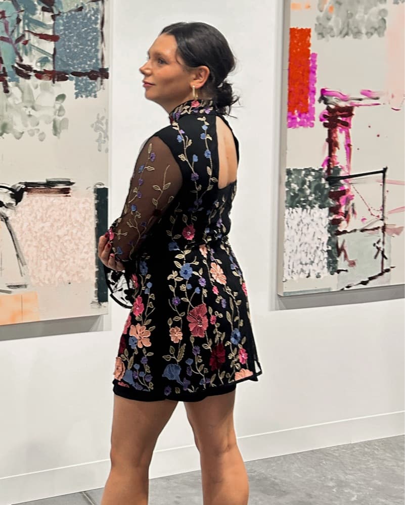 High Neck Floral Dress - Image 2