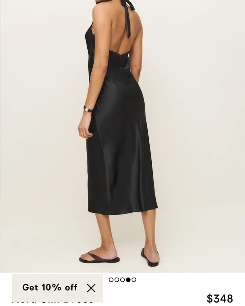 Thereformation - Black Satin Dress - Image 3