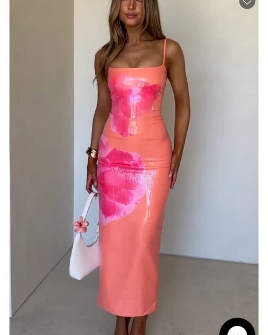 Vibrant Sequin Floral Dress - Image 1