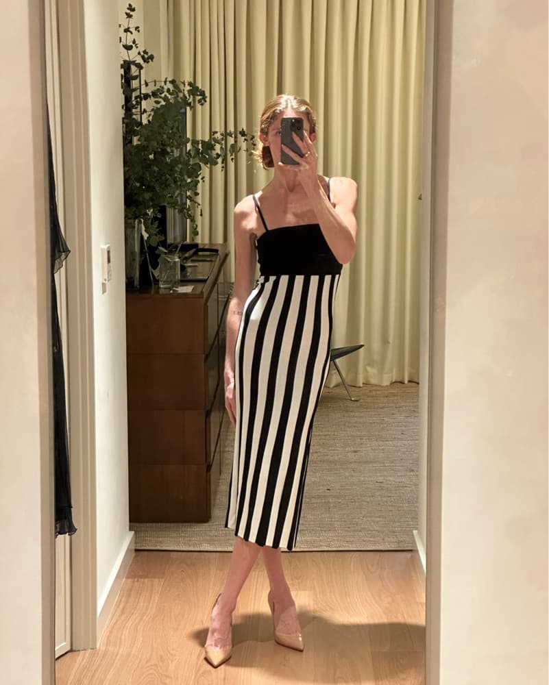 Striking Striped Midi Dress - Image 3