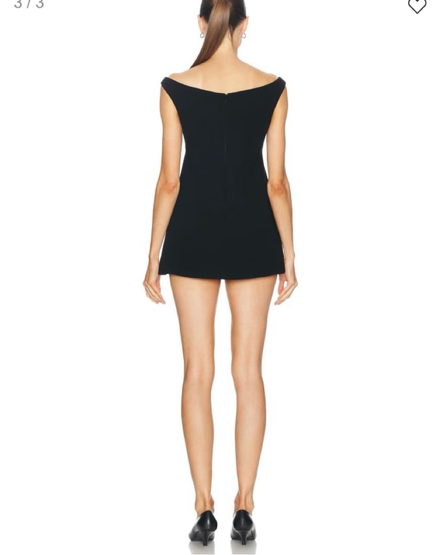 Toteme Curved Off Shoulder Mini Dress - Image 3