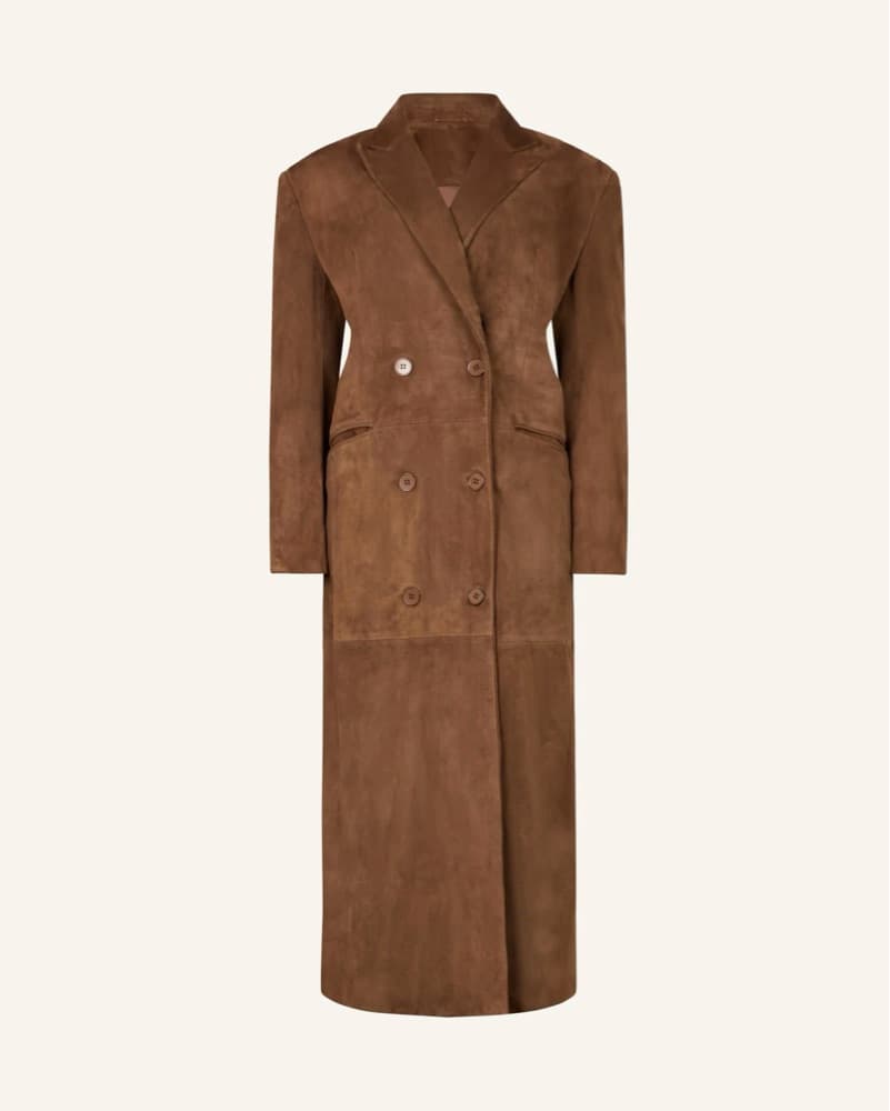 $1,400 DUCIE Brown Suede Coat - Image 2