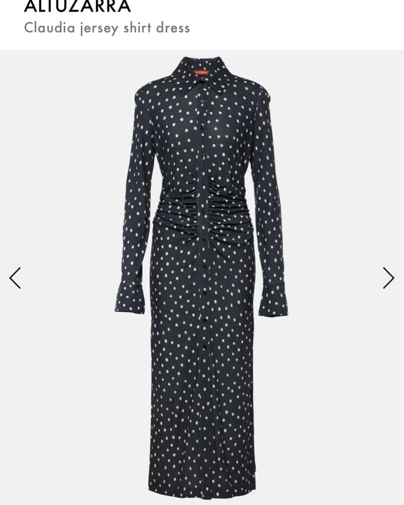 Altuzarra Polka Dot Jersey Shirt Dress - Image 4