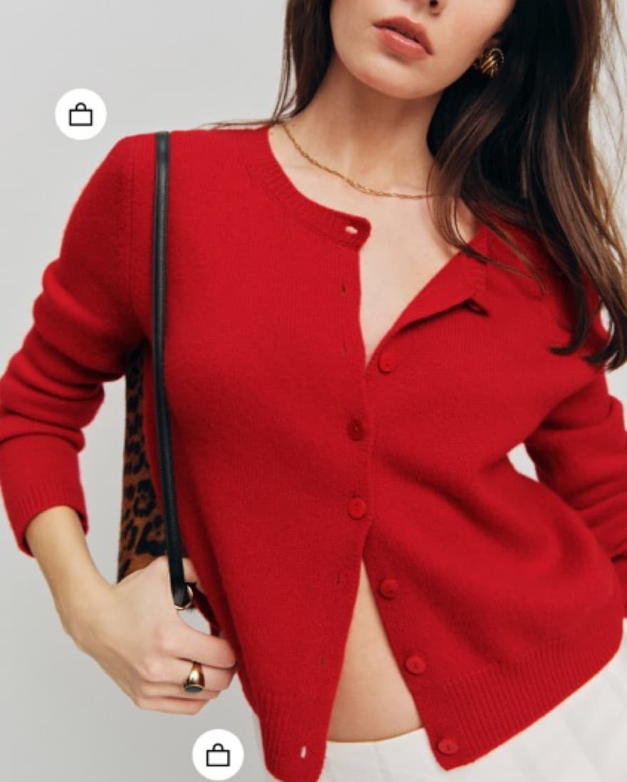 Red Reformation Cashmere Sweater - Image 3