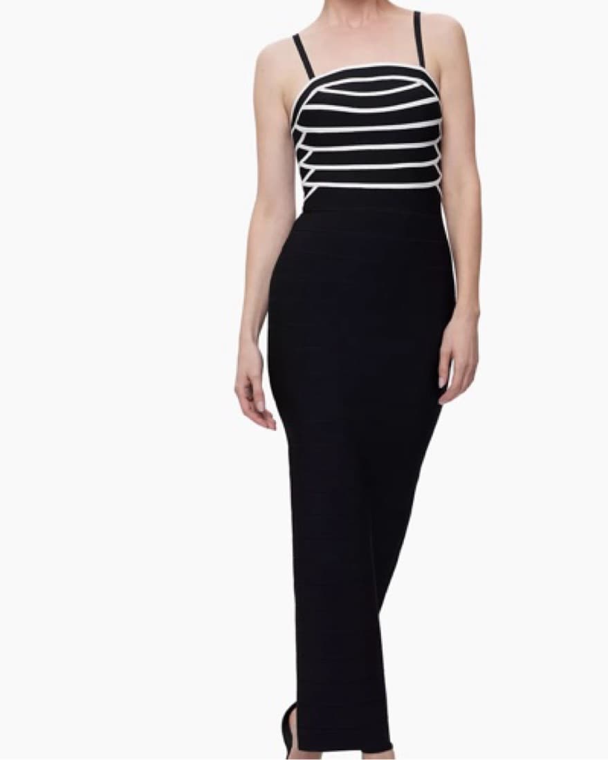 Hervé Léger Striped Bandage Gown - Image 2