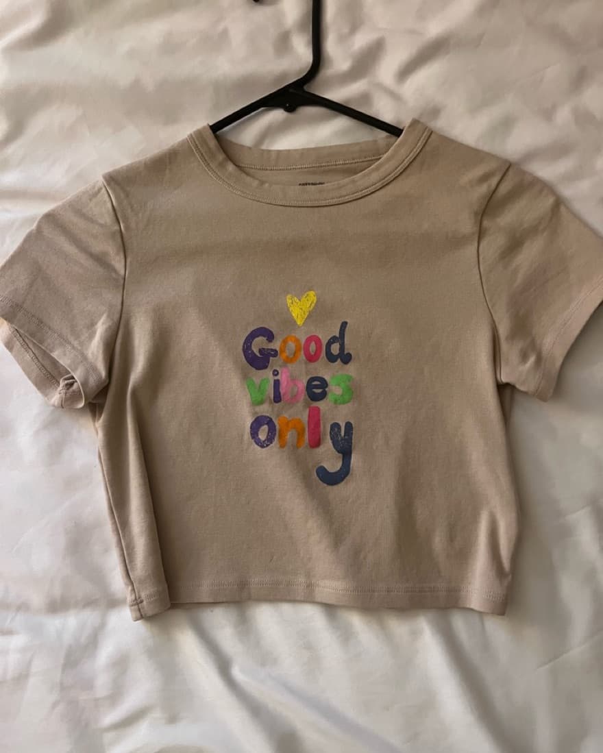 Good Vibes Only Baby Tee - Image 1