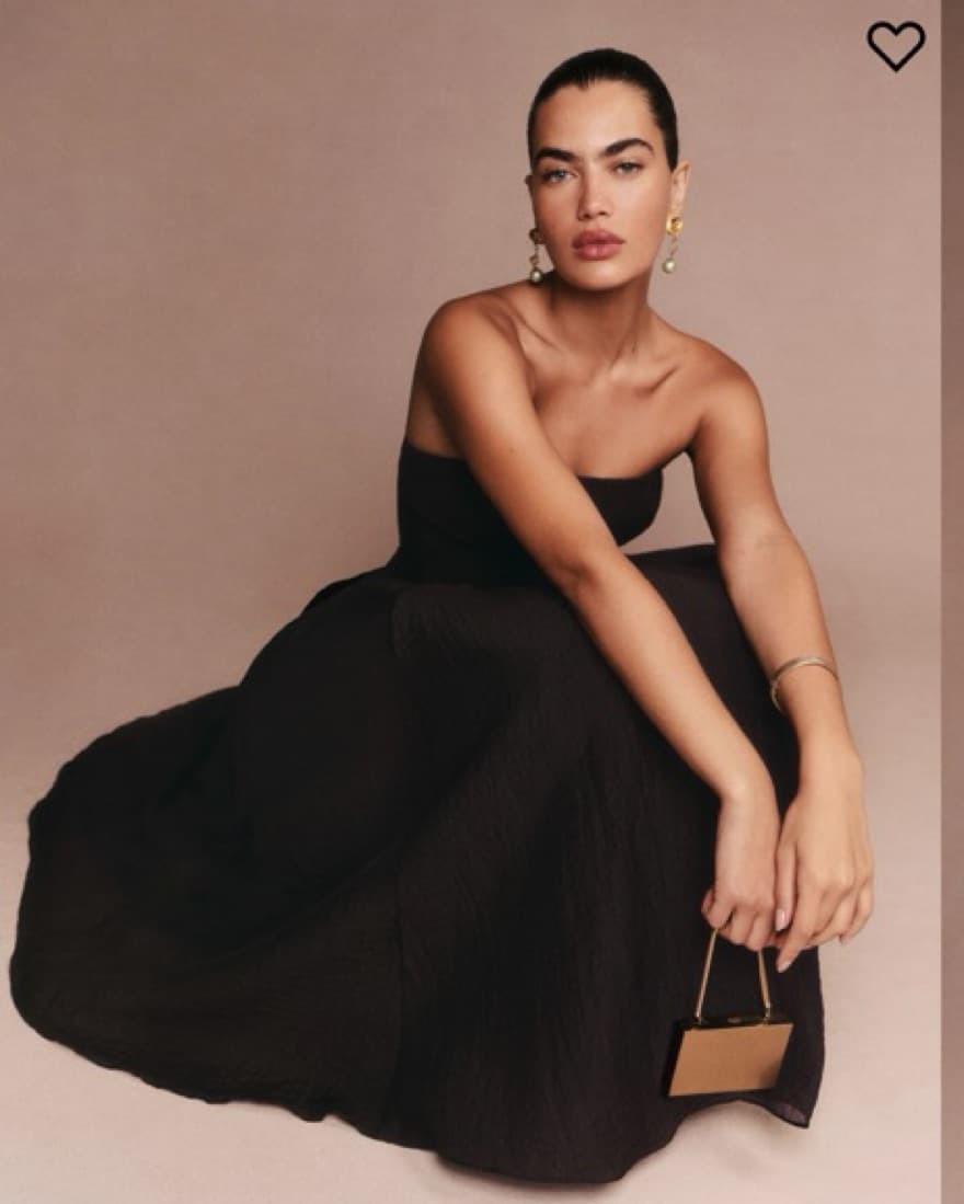 Reformation Rosy Dress In Black - Image 2