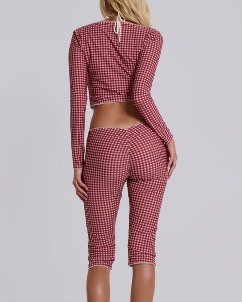 Jaded London Gingham Capri Set  - Image 2