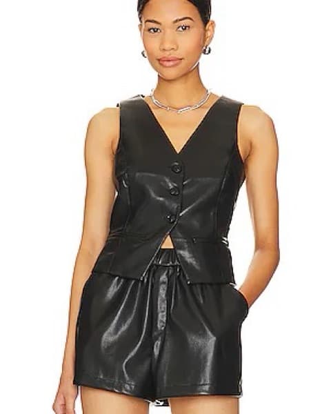 L'ACADEMIE Janaina Vest in Black - Image 1