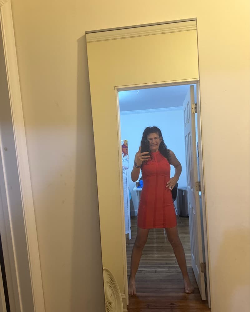 Vibrant Red Halter Dress - Image 2