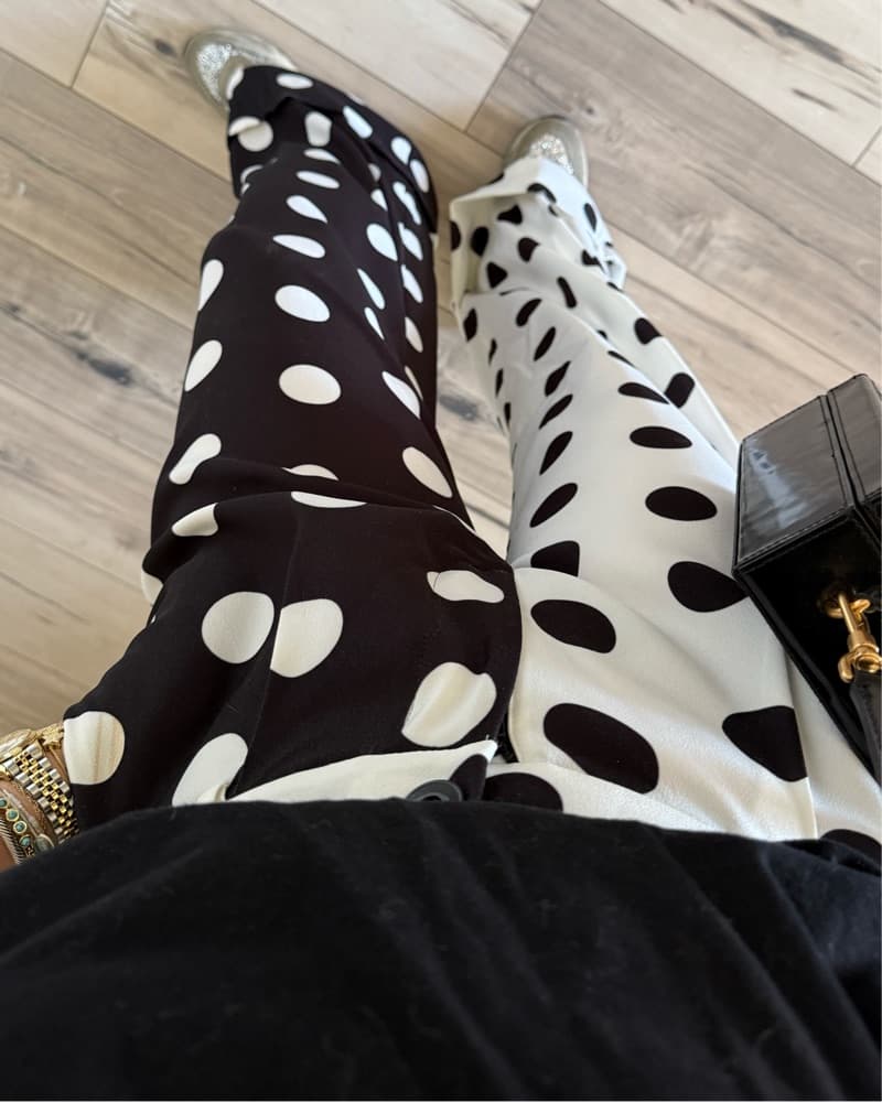 Alice and Olivia Polka Dot Pants - Image 4