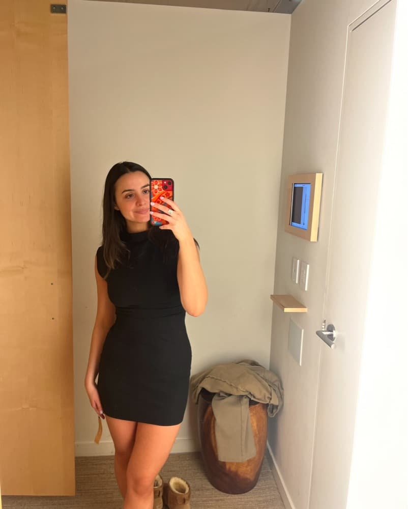 Reformation Black Mini Dress - Image 2