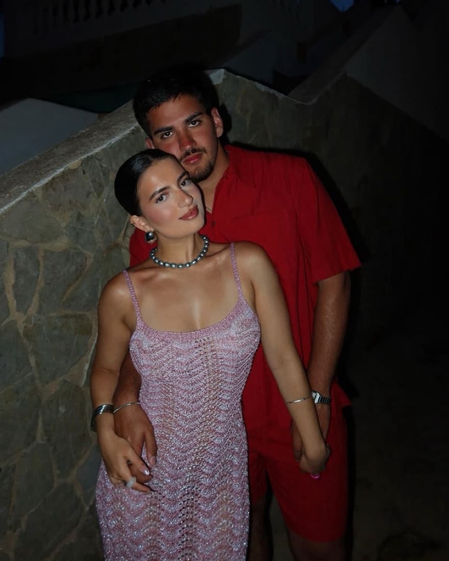 sparkly pink crochet dress  - Image 1