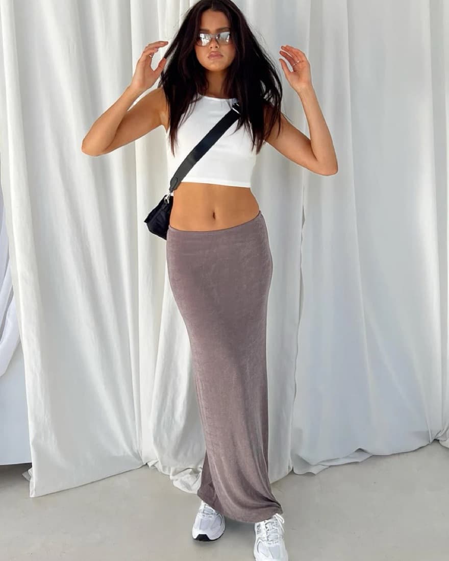 Princess Polly Grey Maxi Skirt - Image 3