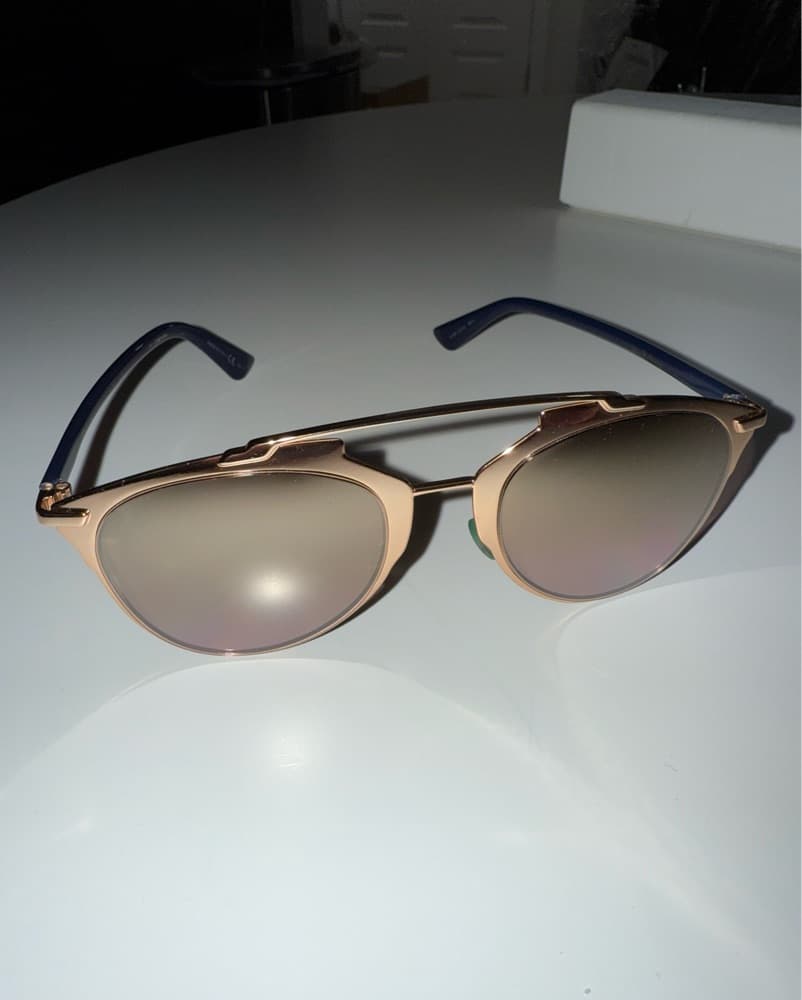 Christian Dior Rose Gold Sunglasses - Image 1