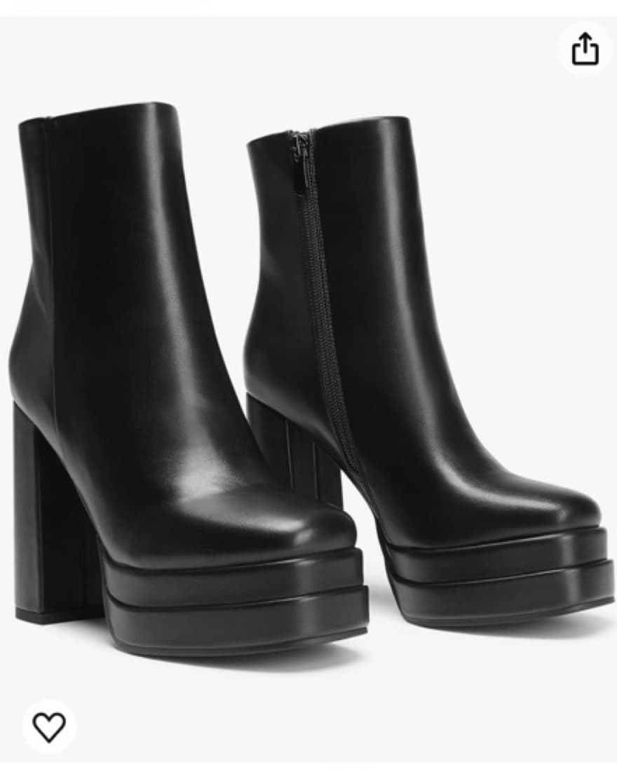 Black Platform Ankle Boot - Image 1
