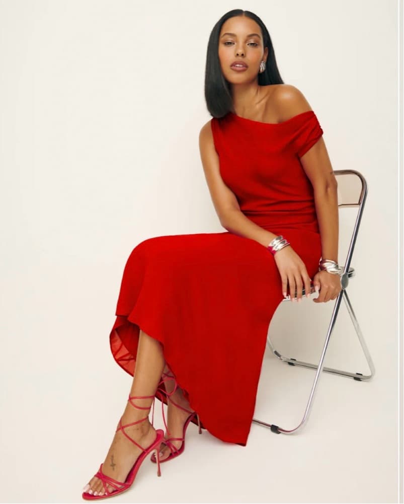 Red Reformation Dress - Image 3
