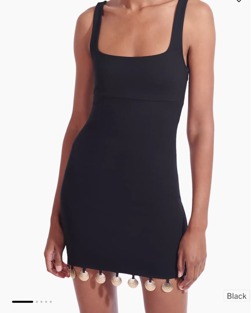 Staud Black Mini Dress - Image 3