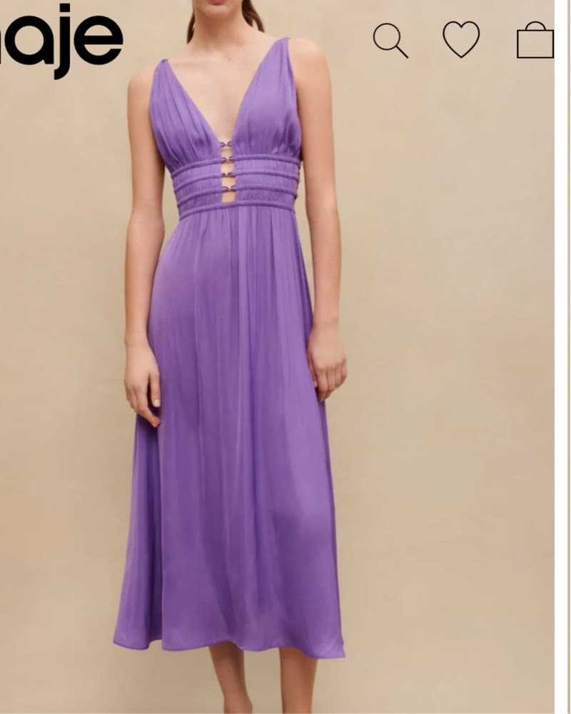 Elegant Purple Midi Dress - Image 1