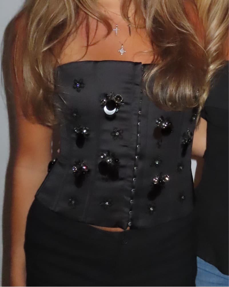 Guizio Black Sparkly Corset - Image 2