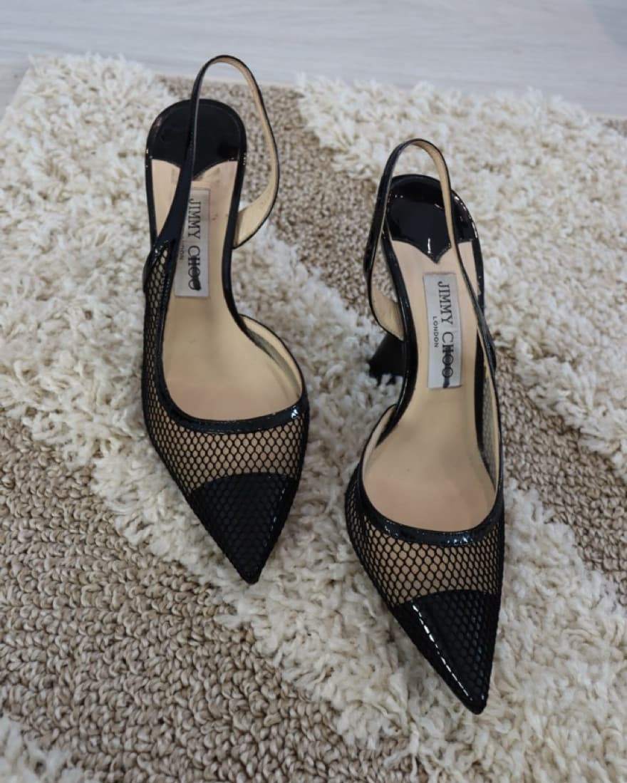 Jimmy Choo Fetto Mesh Slingback 100 - Image 3