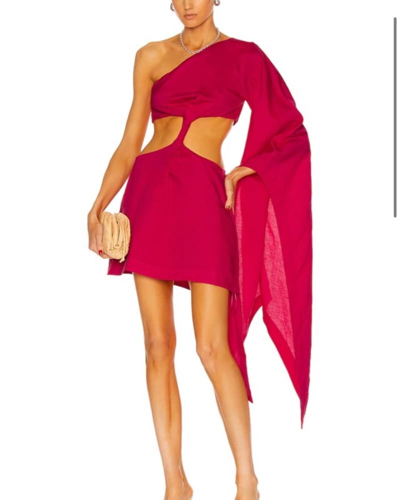Cult Gaia Small Pink Cut Out Mini Dress - Image 1