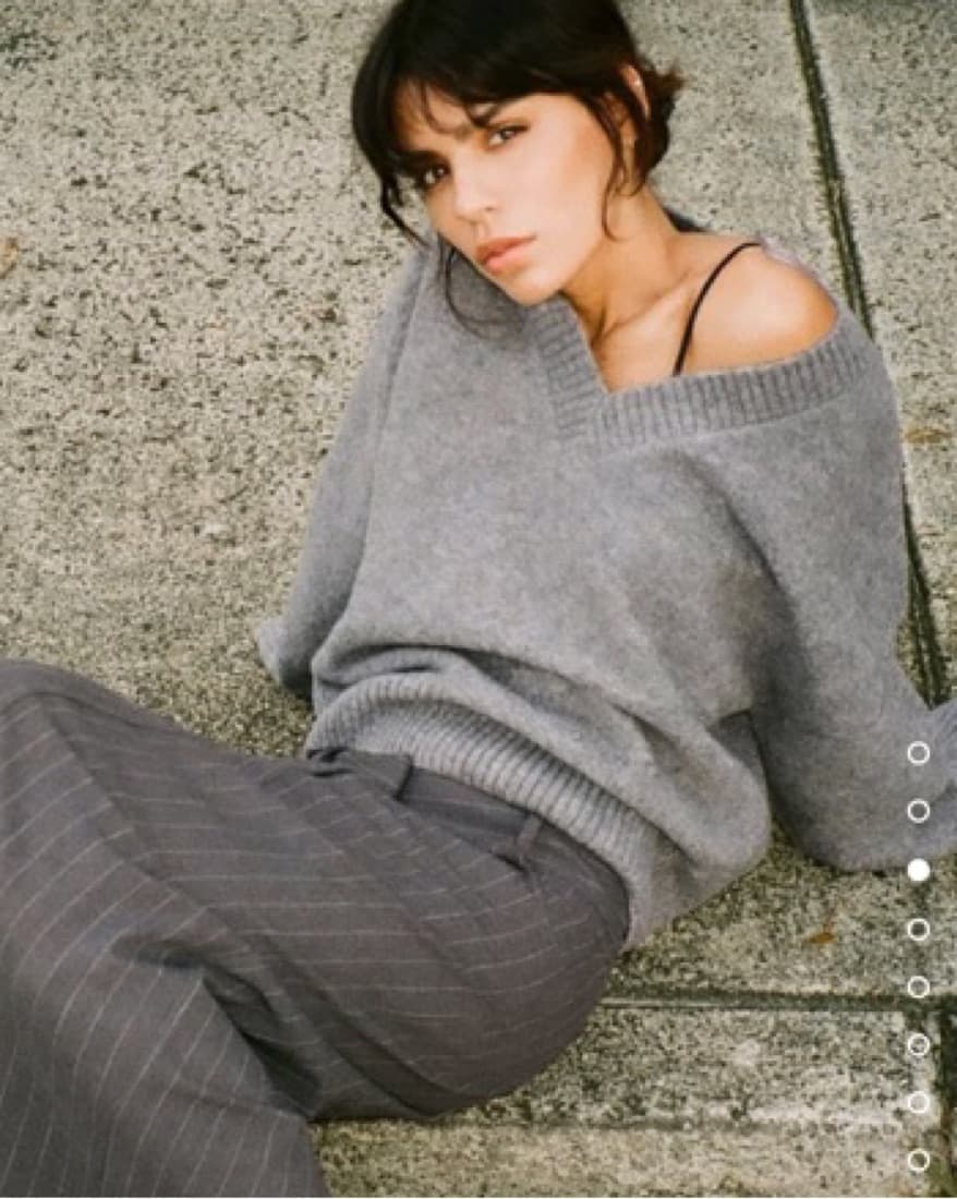 Zara Soft Knit Sweater - Grey - Image 3