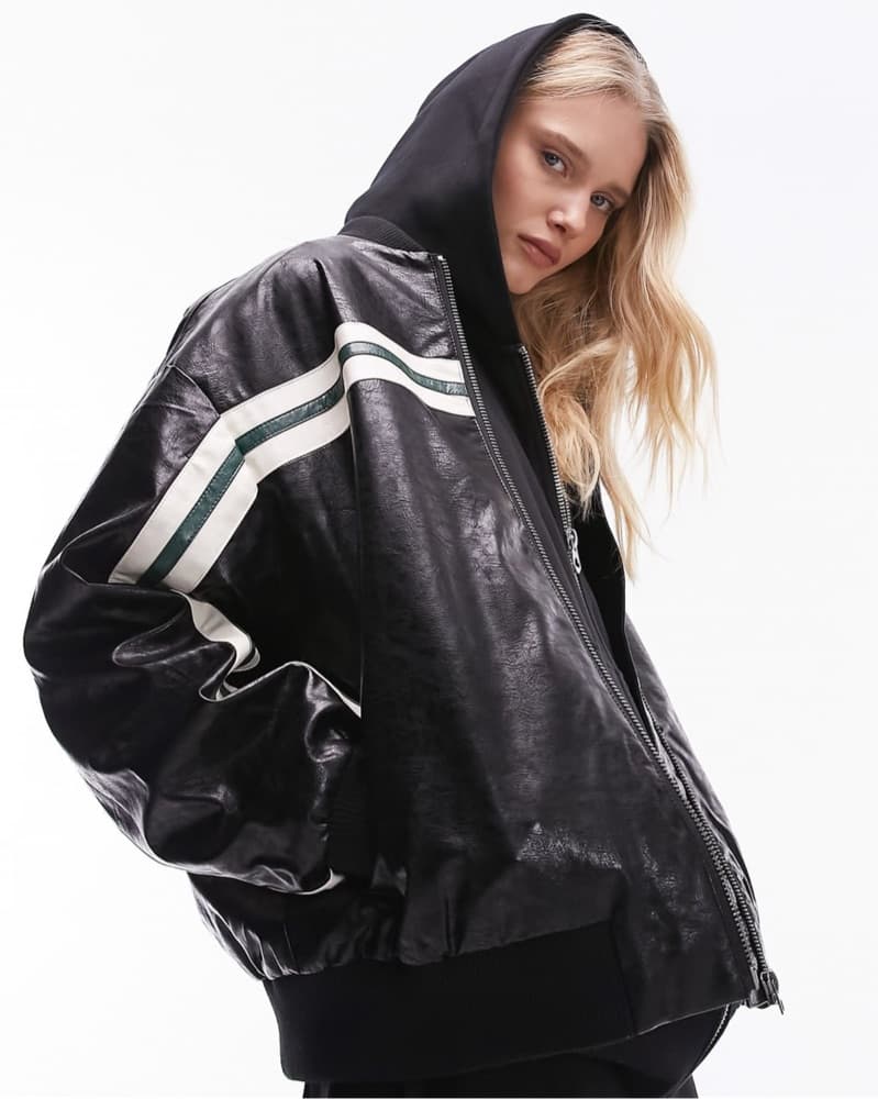 Topshop Leather Moto Jacket - Image 1