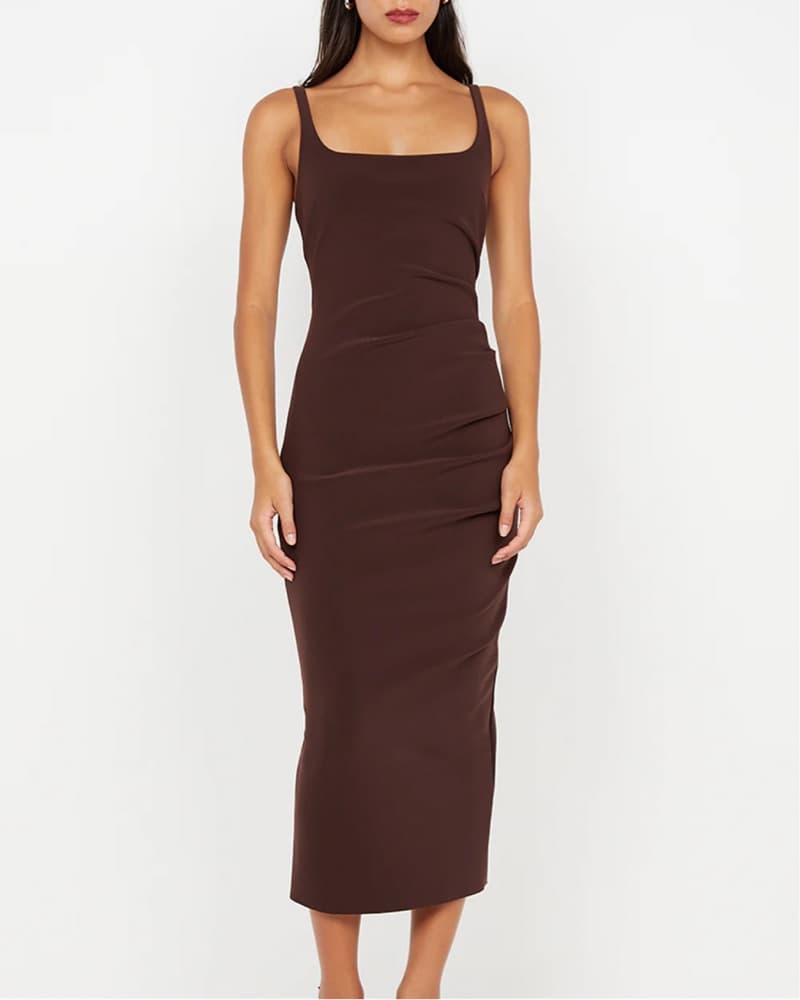 KARINA TUCK MIDI DRESS - Image 1