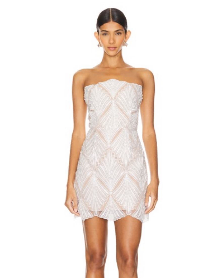 Harper Dress In Ivory & Nude  - Image 1