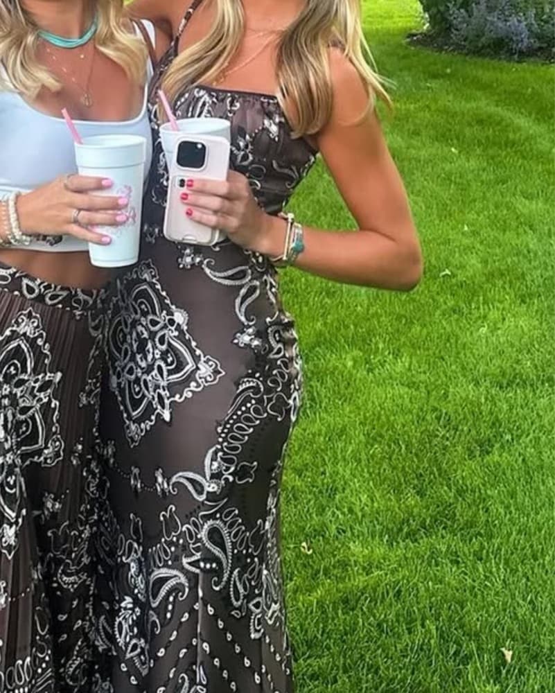 Sandro Bandana Print Maxi Dress - Image 3