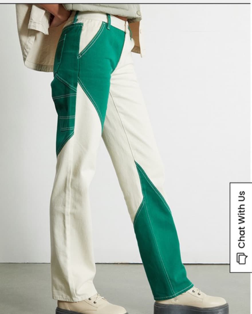Low Rise Green/White Pants - Image 3