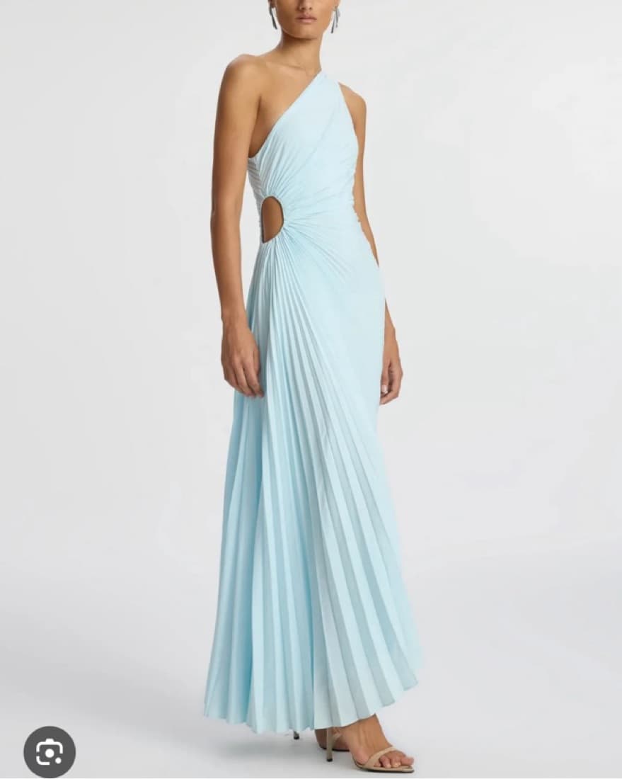 ALC Delfina One-Shoulder Dress Blue - Image 1