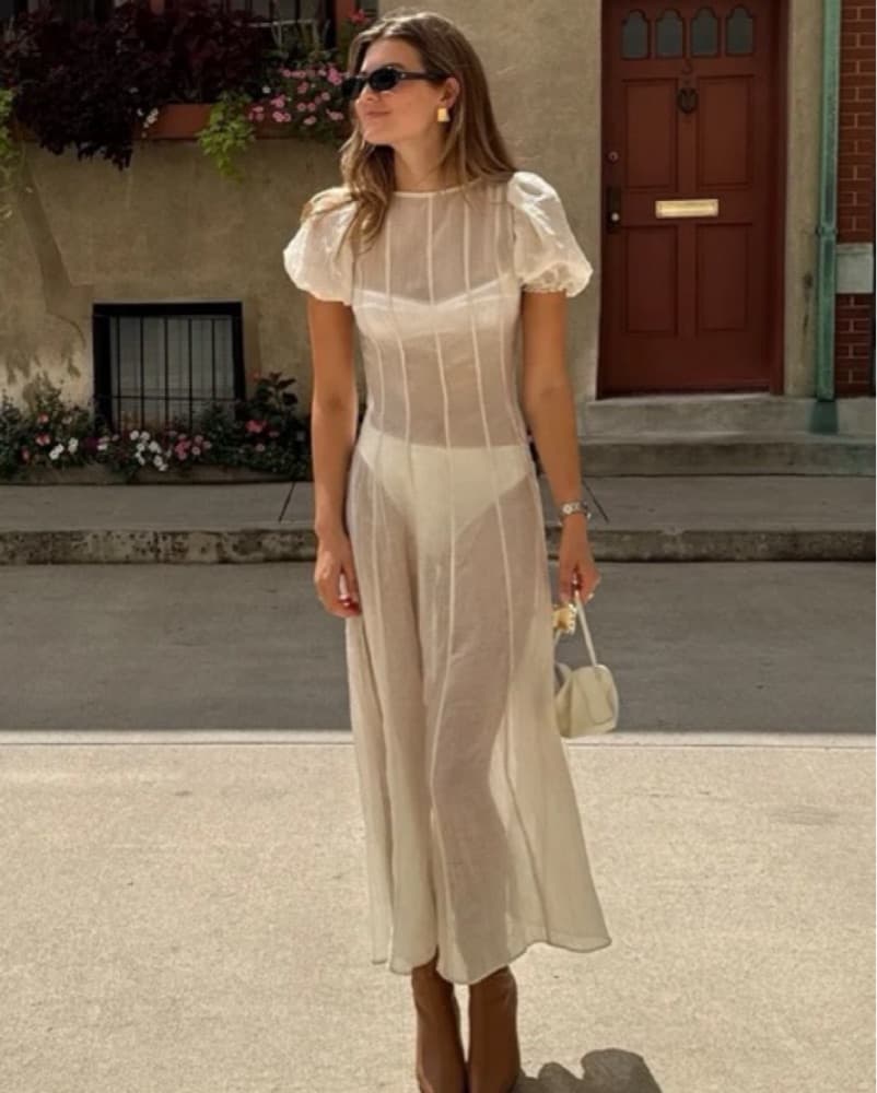 LPA Emory Sheer Dress - Image 1
