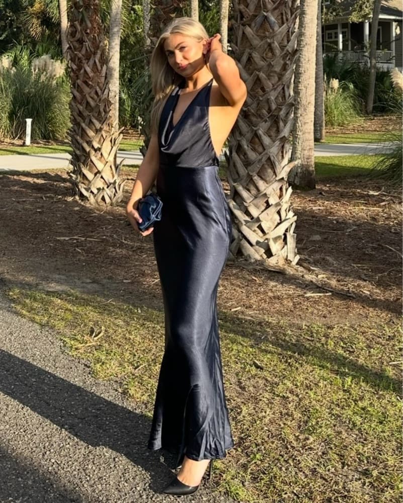 Maxi Navy Dress - Image 1