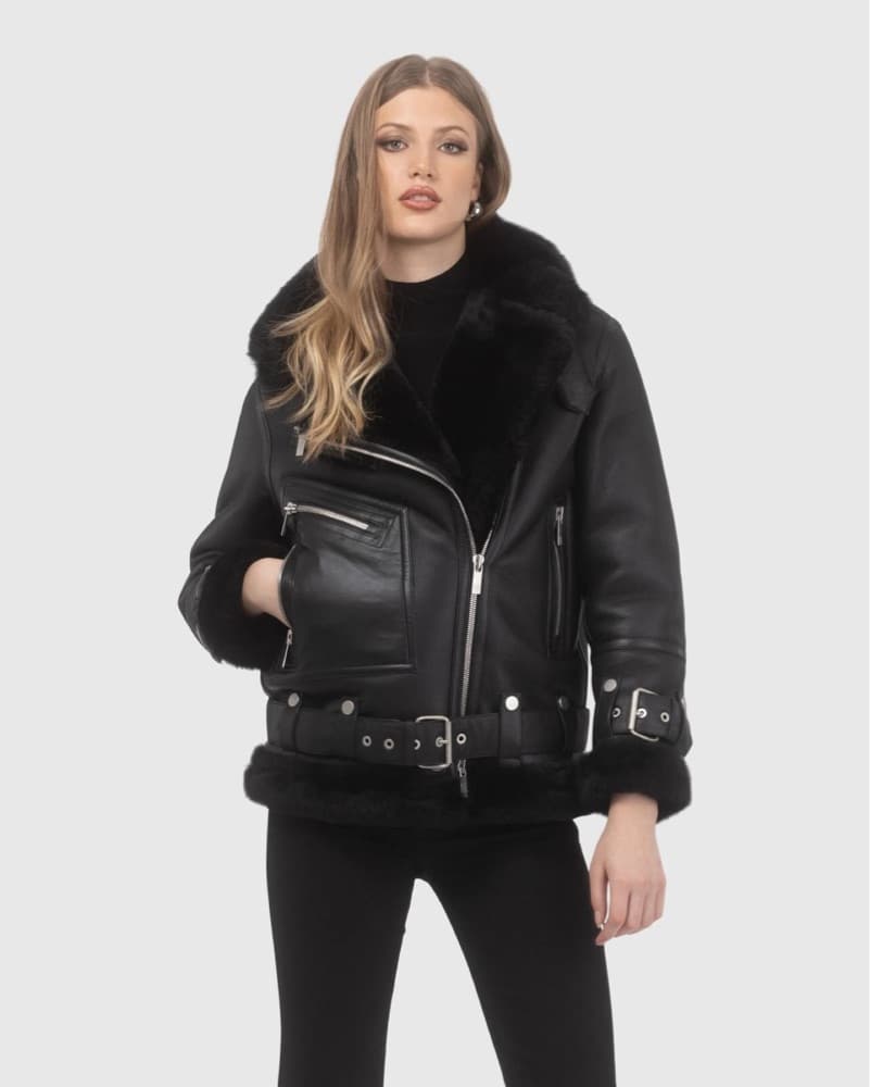 Gorski Shearling Moto jacket  - Image 1